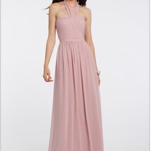 Pink Halter Long Dress - Perfect for Prom/Weddings